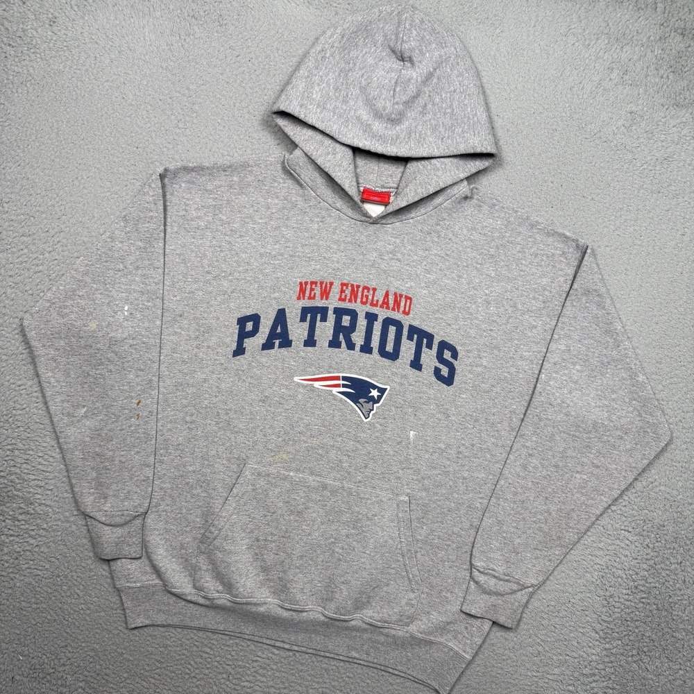 Vintage Y2K New England Patriots NFL Hooded Sweatshirt